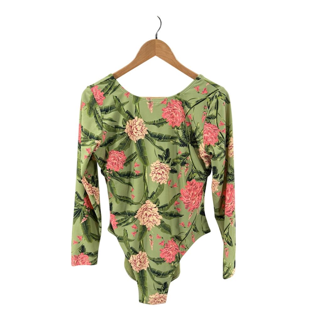 Aguabendita x Target Green Floral One Piece XL Swimsuit Bathing Suit Rashguard